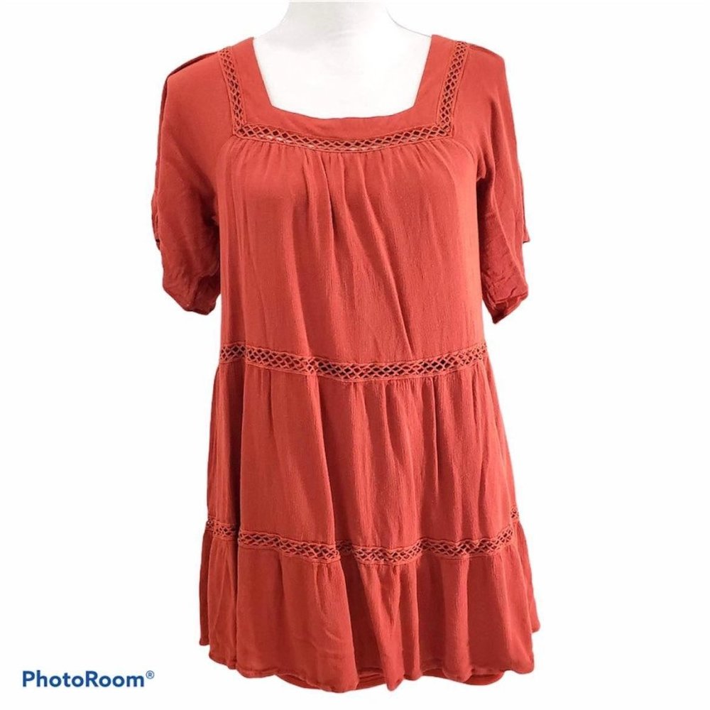 Baevely Womans Sz S Dress Burnt Orange Rusty Brown